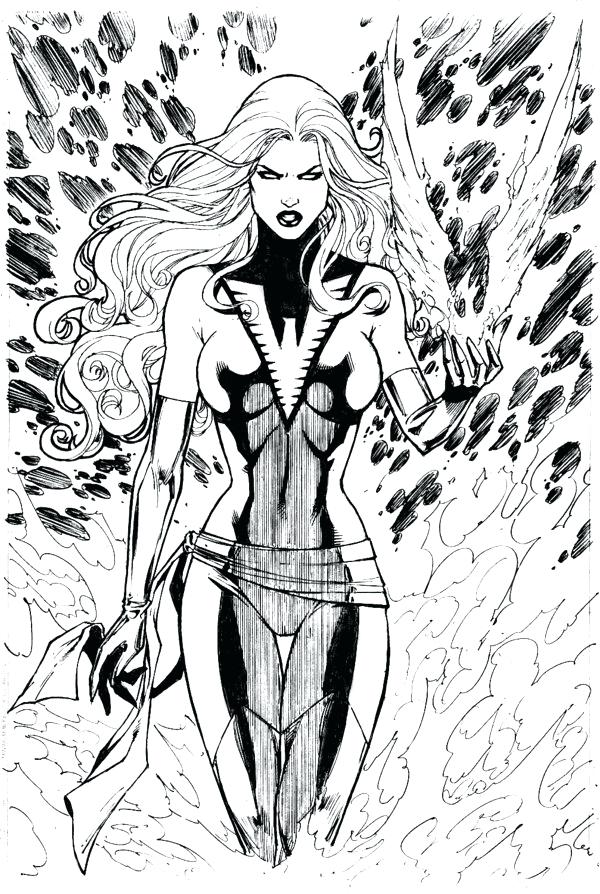 600x894 X Men Coloring Page Phoenix By On Com Storm Coloring Pages Beast X