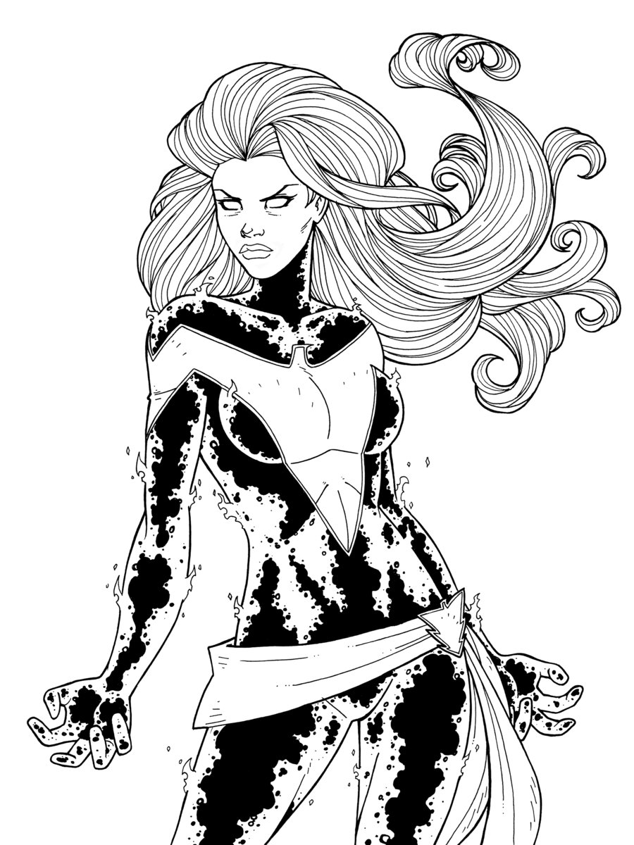 900x1200 9 Images Of Marvel Phoenix Coloring Pages