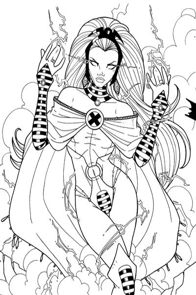 400x600 X Man Storm Girl Coloring Pages Art Storms