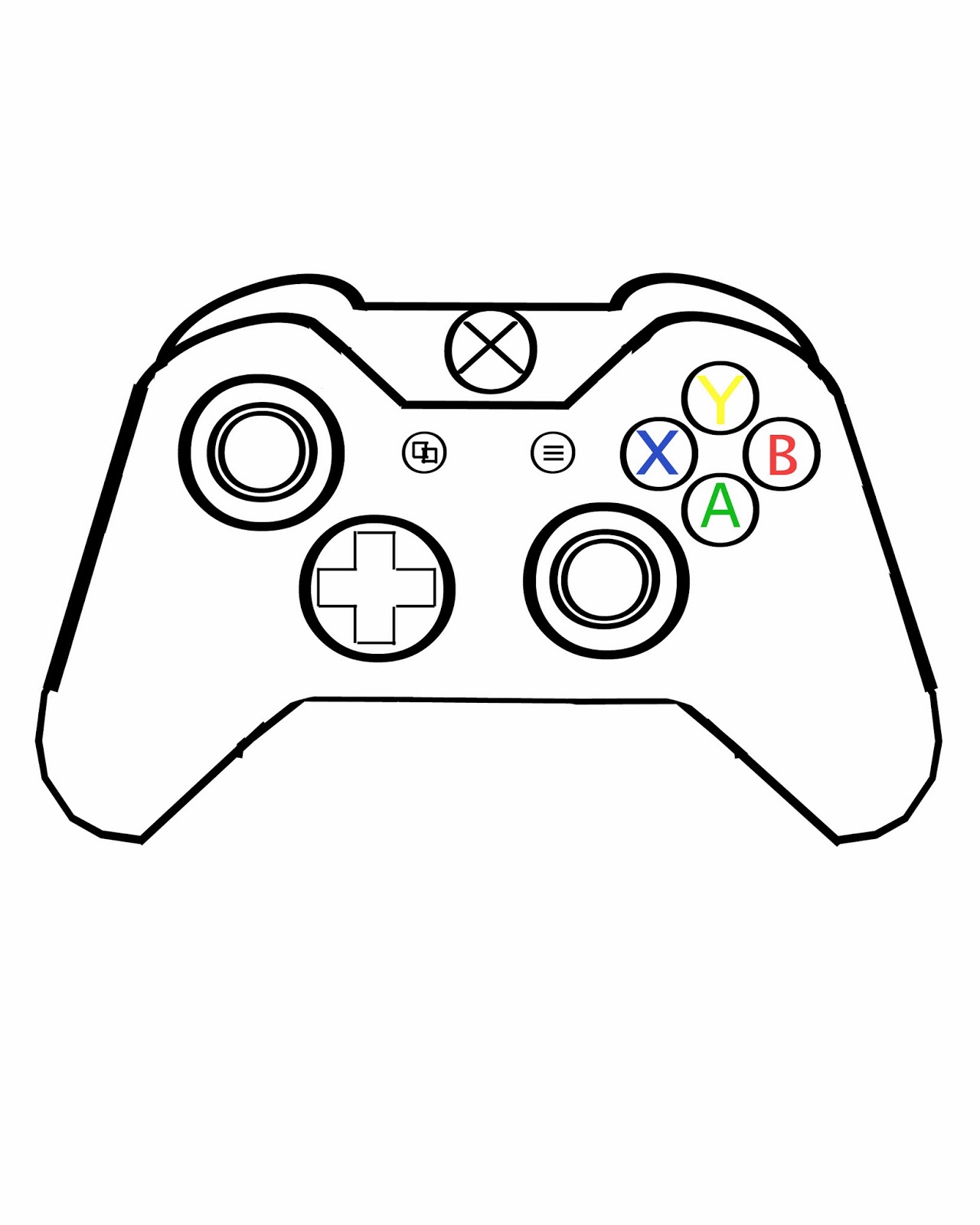 Game Controller Coloring Page Sketch Coloring Page