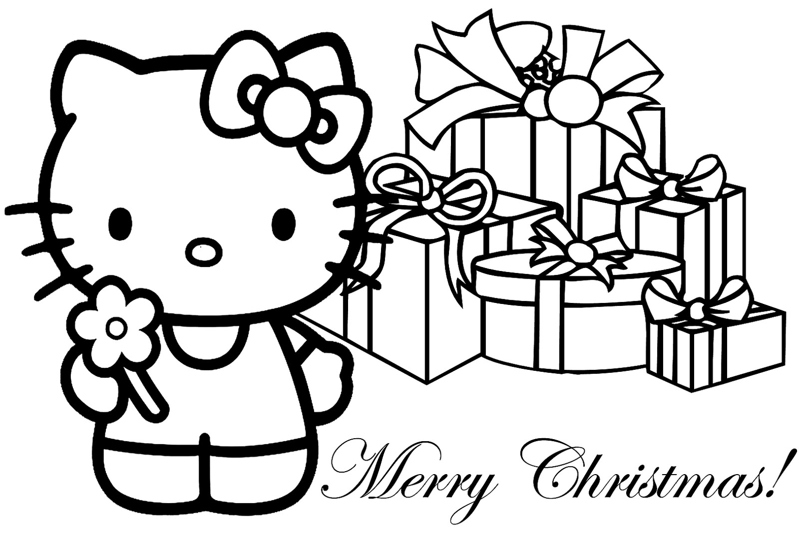 1600x1084 Free Hello Kitty Christmas Coloring Pages