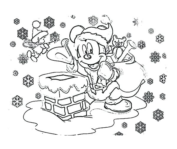 600x508 Mickey Mouse Xmas Coloring Pages Vanda