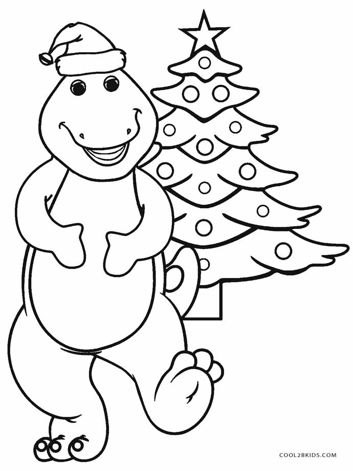 Barney Christmas Coloring Pages 690x920 Barney Christmas Coloring Pages
