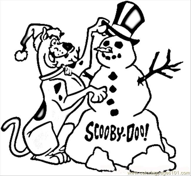 Scooby Doo Christmas Coloring Pages 650x599 Scooby Doo Christmas Coloring Pages