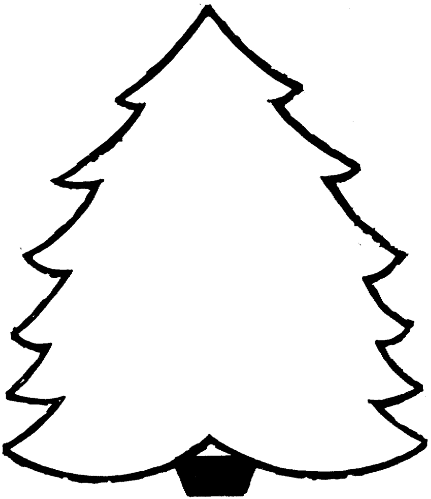 Blank Christmas Tree Coloring Pages Printable 884x1024 Blank Christmas Tree Coloring Pages Printable