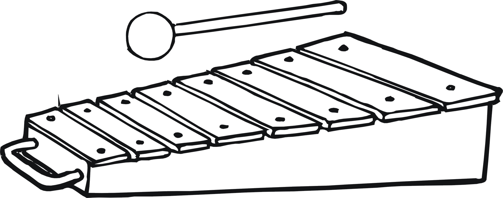 2000x787 Toy Coloring Page Xylophone