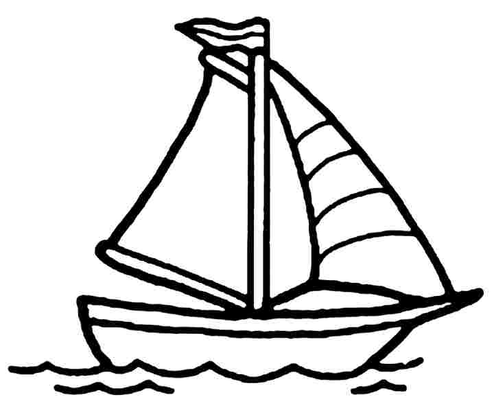 720x600 Boat Coloring Page