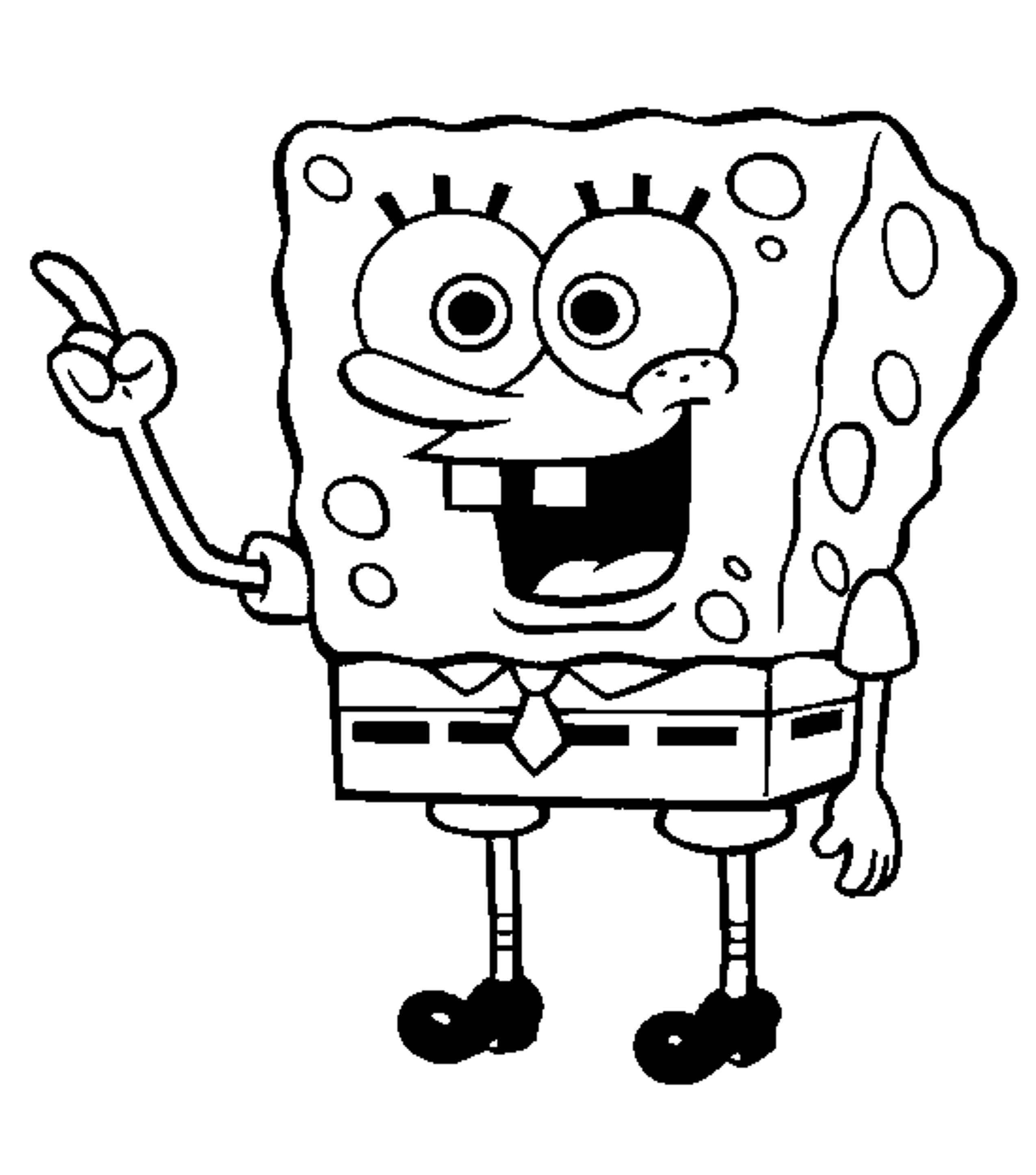 2550x2893 Coloring Pages Spongebob Best Of Kids Cartoons In Black And White