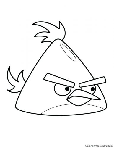 Coloring Page ~ Angry Birds Coloring Page Chuck The Yellow Bird 386x500 Coloring Page ~ Angry Birds Coloring Page Chuck The Yellow Bird