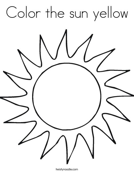 Color The Sun Yellow Coloring Page 468x605 Color The Sun Yellow Coloring Page