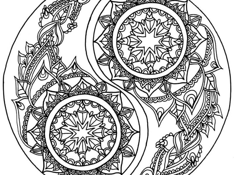 800x600 Simple Design Yin Yang Coloring Page Yin Yang Coloring Page By