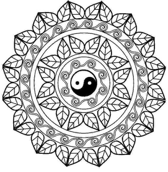 Mandala Con El Free Printable Online Yin Yang Coloring Pages 564x577 Mandala Con El Free Printable Online Yin Yang Coloring Pages