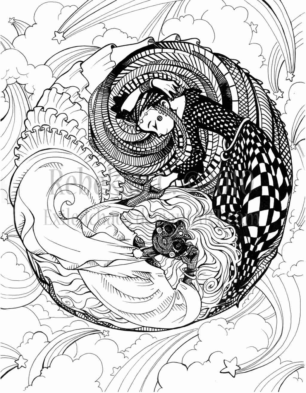 Ying Yang Coloring Pages at GetColorings.com | Free printable colorings ...