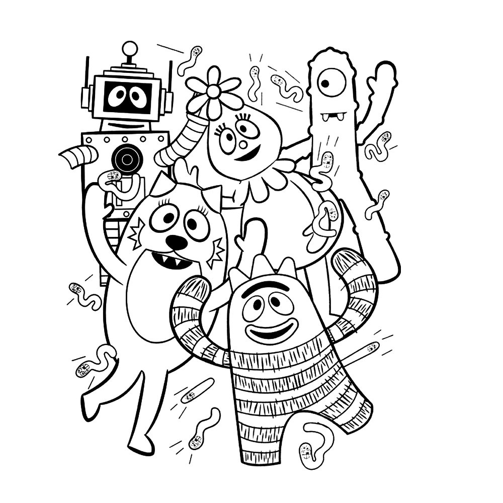 1000x1000 New Yo Gabba Coloring Pages Gallery Free