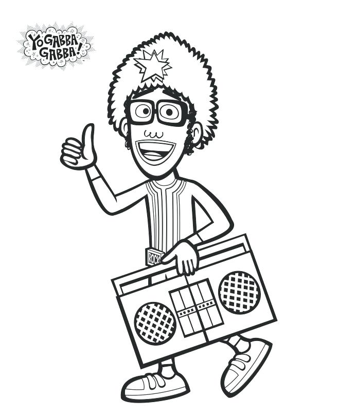 657x814 Yo Gabba Gabba Coloring Page Yo Coloring Pages Lance A Yo Gabba