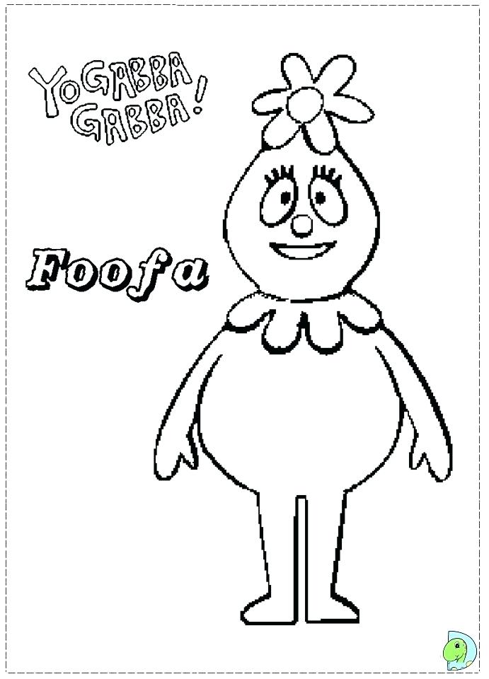 691x960 Yo Gabba Gabba Coloring Page Yo Gabba Gabba Coloring Books Svago