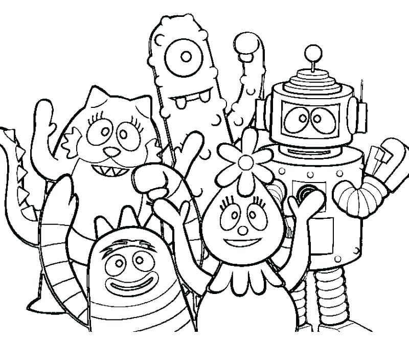 800x667 Yo Gabba Gabba Coloring Pages