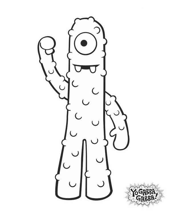 600x742 Coloring Yo Gabba Gabba Coloring Pages With Yo Gabba Gabba