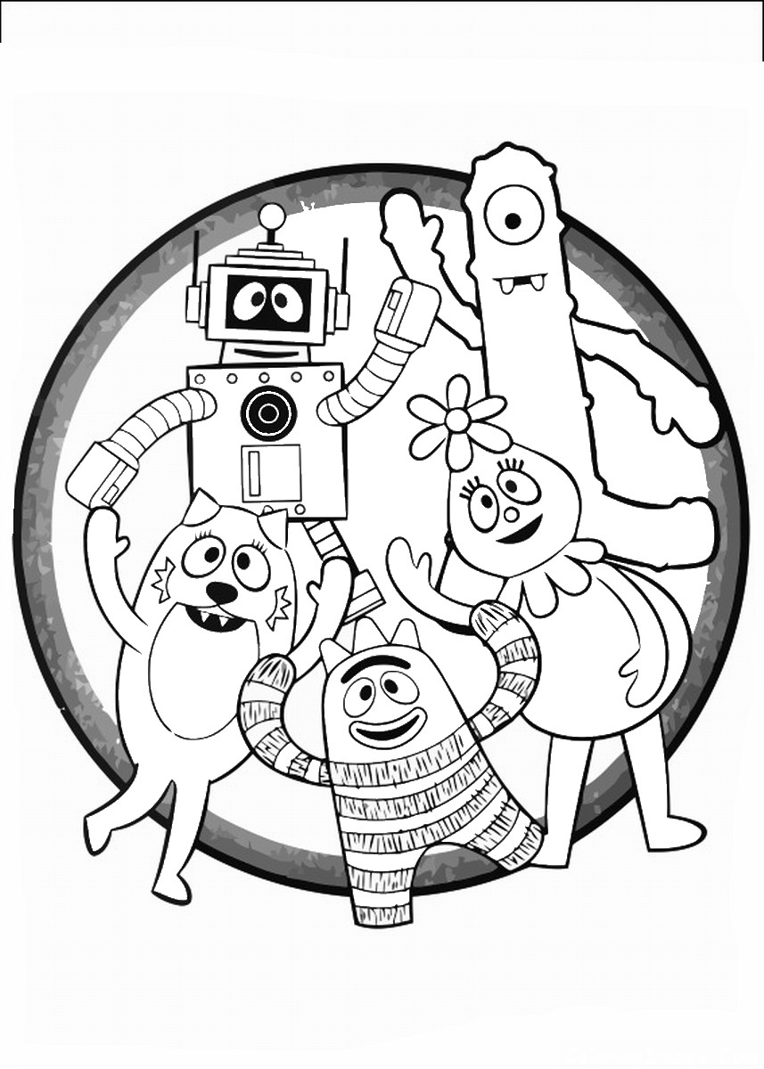 857x1200 Fresh Yo Gabba Gabba Coloring Pages Free Coloring Pages Download