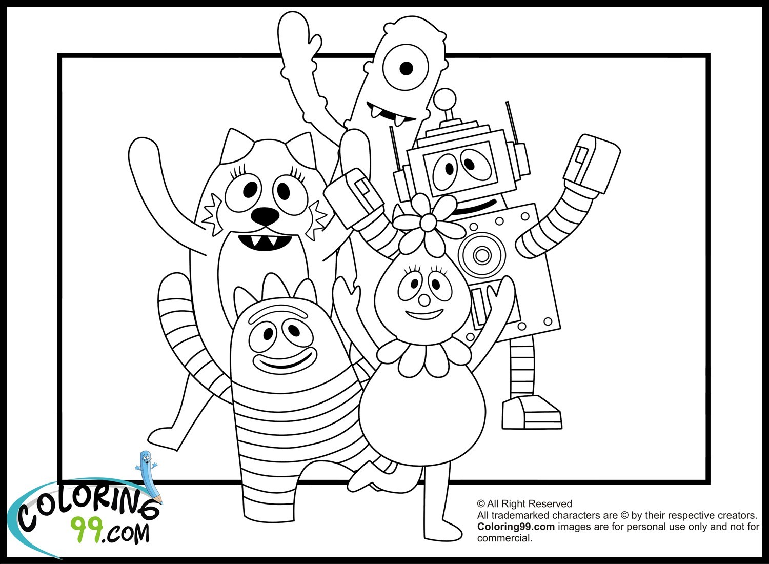 1500x1100 Muno Yo Gabba Gabba Coloring Pages Fresh Yo Gabba Gabba Plex