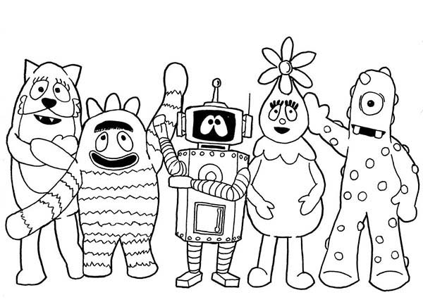 600x429 Yo Gabba Gabba Coloring Pages Get Bubbles