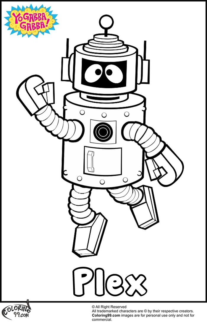 700x1100 Yo Gabba Gabba Coloring Pages Fresh Yo Gabba Gabba Plex Coloring