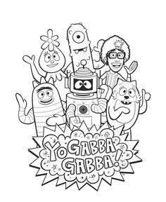236x288 Yo Gabba Gabba Coloring Pages 3 Yo Gabba Gabba Party