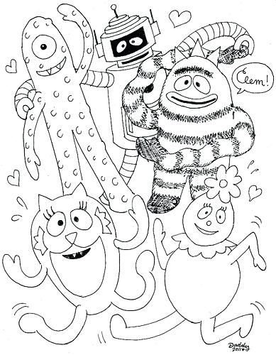 Yo Gabba Gabba Coloring Book Also Yo Coloring Pages 18 Yo Gabba 389x500 Yo Gabba Gabba Coloring Book Also Yo Coloring Pages 18 Yo Gabba