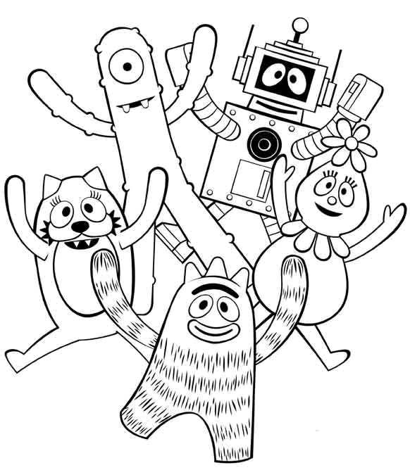 Yo Gabba Gabba Coloring Pages Free Printable at GetColorings.com | Free ...