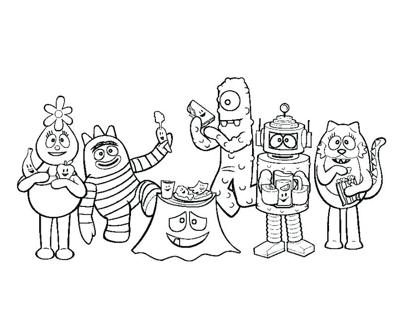 Yo Gabba Gabba Coloring Page Grandmaman.site 800x667 Yo Gabba Gabba Coloring Page Grandmaman.site