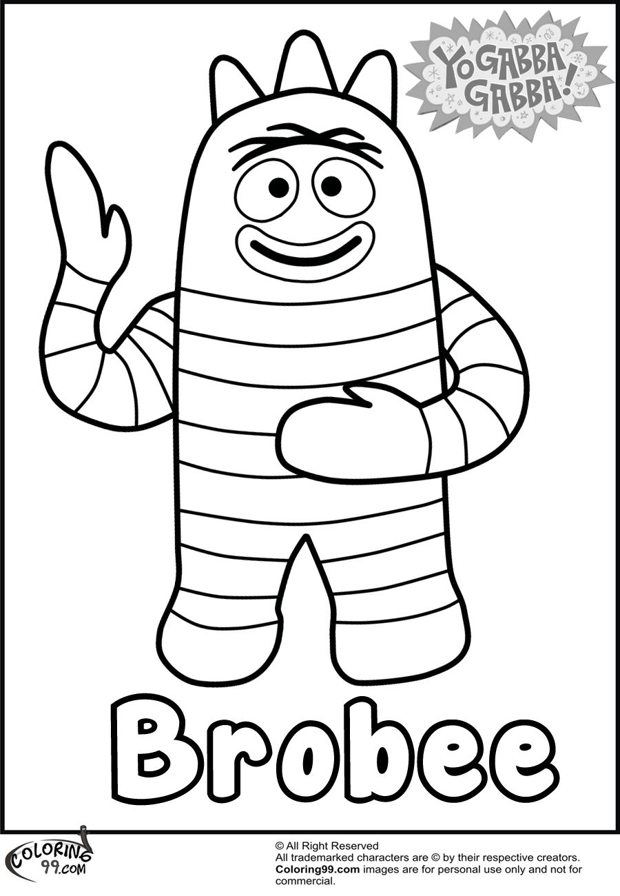 Yo Gabba Gabba Coloring Pages Yo Gabba Gabba Yo 900x1300 Yo Gabba Gabba Coloring Pages Yo Gabba Gabba Yo