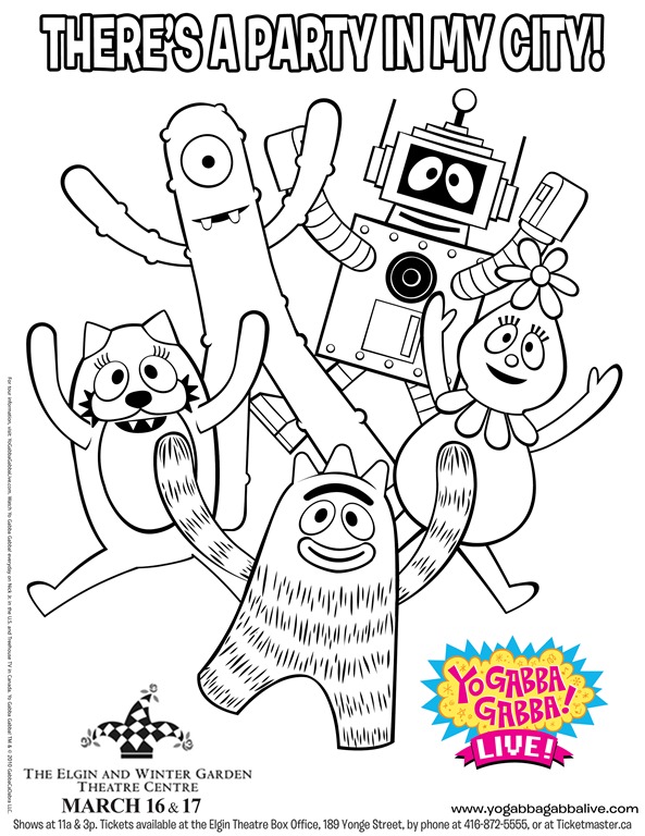 Yo Gabba Gabba Coloring Pages Archives 593x768 Yo Gabba Gabba Coloring Pages Archives