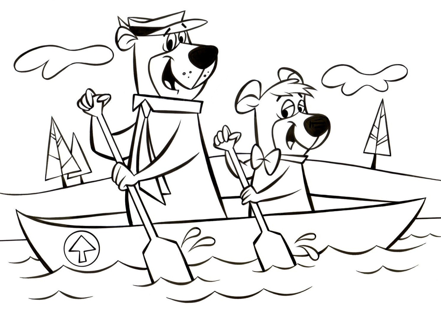1486x1045 Yogi Bear Coloring Pages