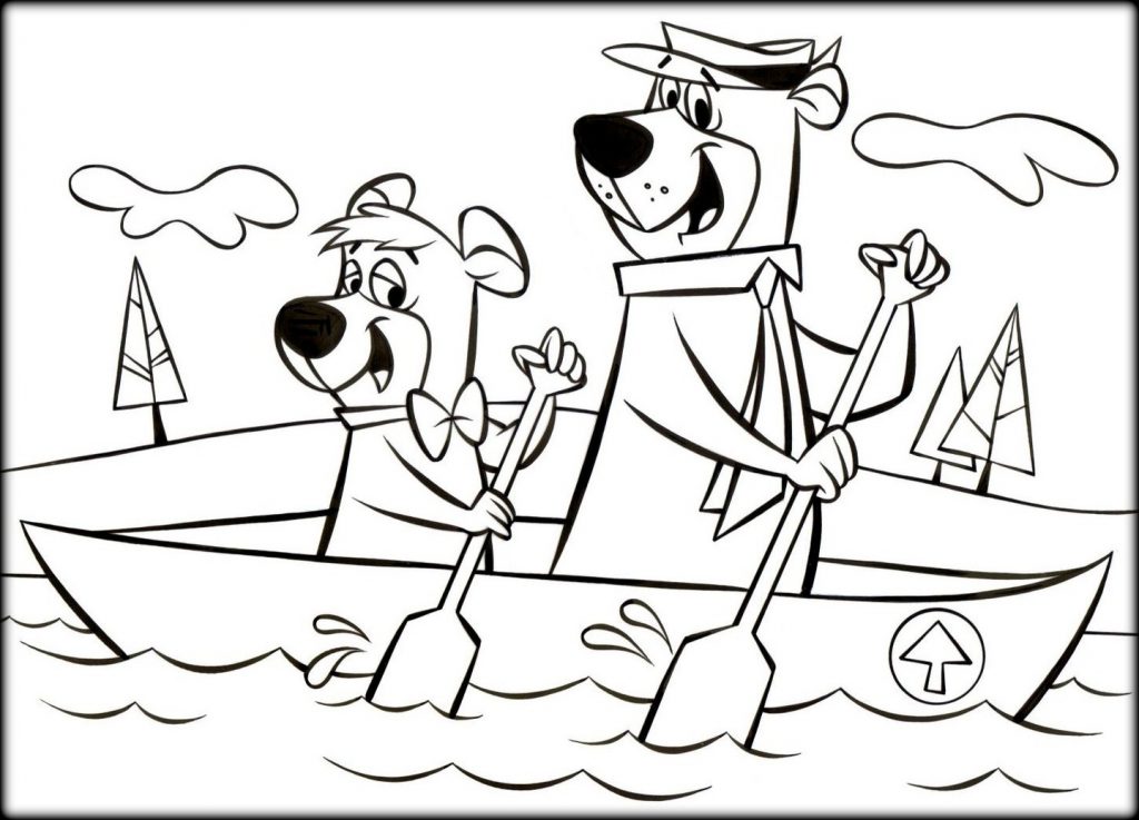 1024x737 Yogi Bear Free Colouring Pages Coloring Page In Ideas 6