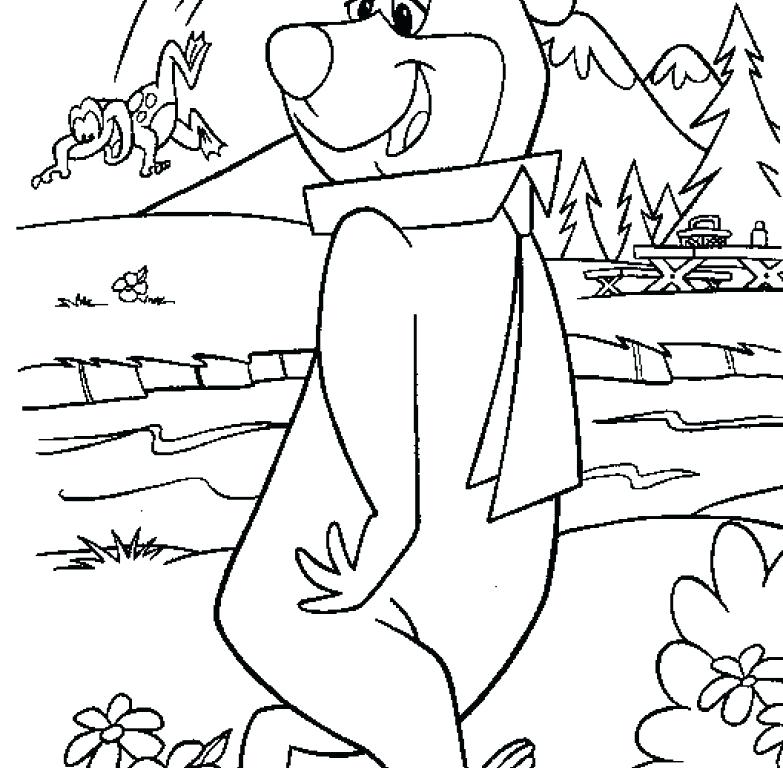 783x768 Yogi Bear Coloring Pages