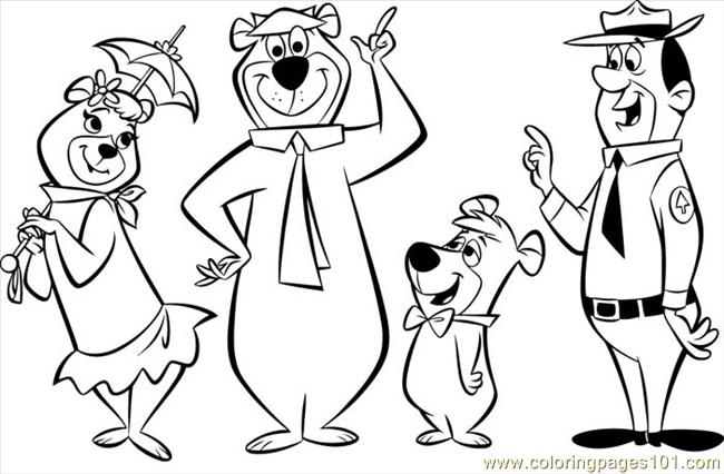 650x426 Coloring Pages Yogi Bear