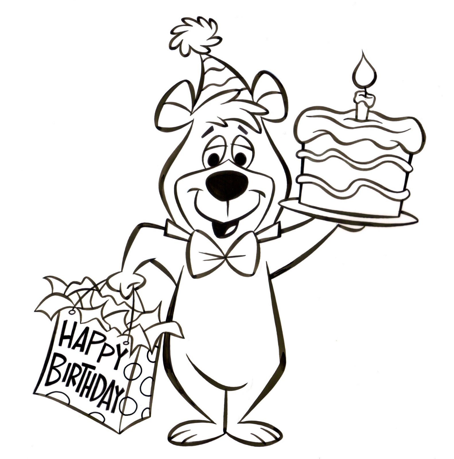 1582x1600 Flintstones Barney Coloring Pages Yogi Bear Birthday Art