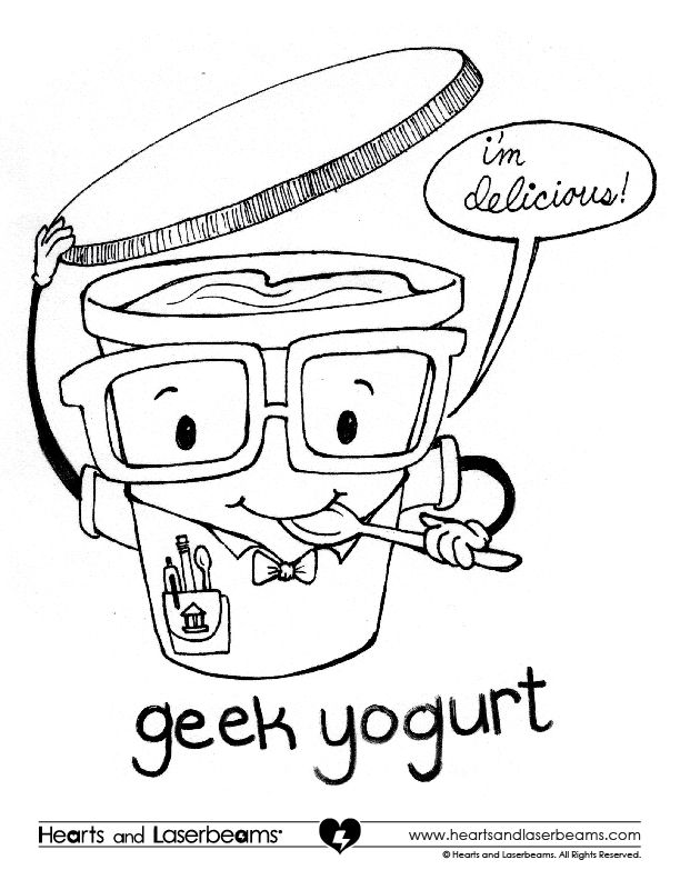 Enter The Geek Yogurt Coloring Contest Before March 25, 2012 612x792 Enter The Geek Yogurt Coloring Contest Before March 25, 2012