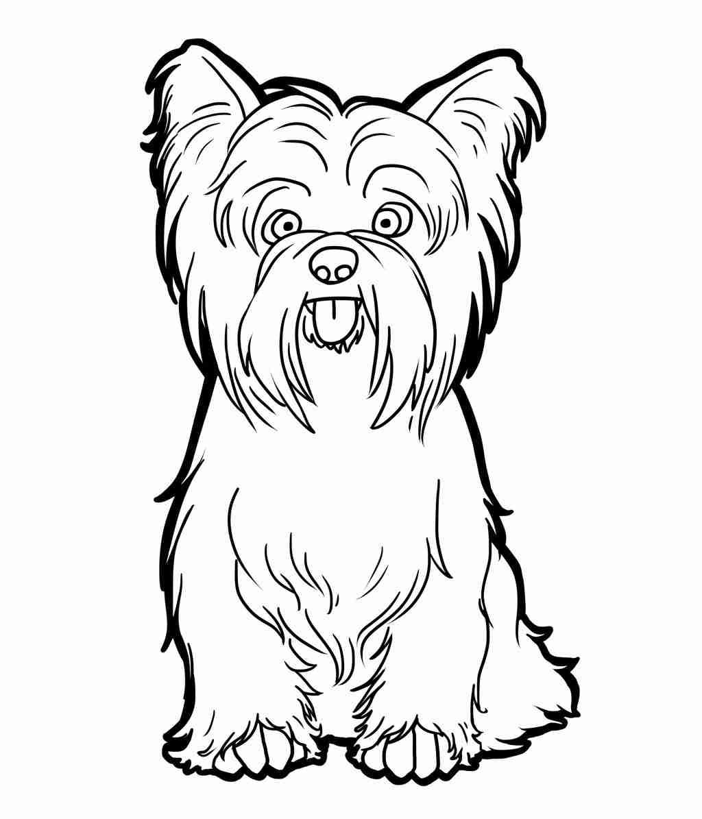 Yorkie Coloring Pages at GetColorings.com | Free printable colorings ...