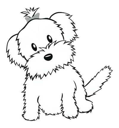 400x430 Plus Color A Puppy Yorkie Colouring Pages