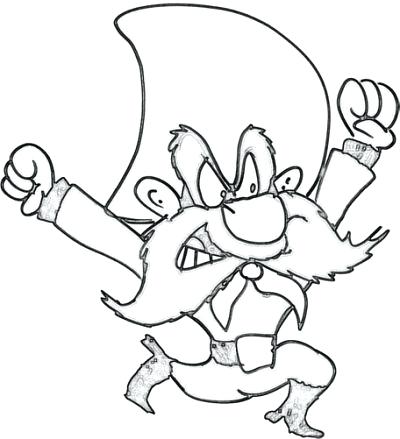 400x439 Yosemite Sam Coloring Pages Coloring Pages For Printable Yosemite