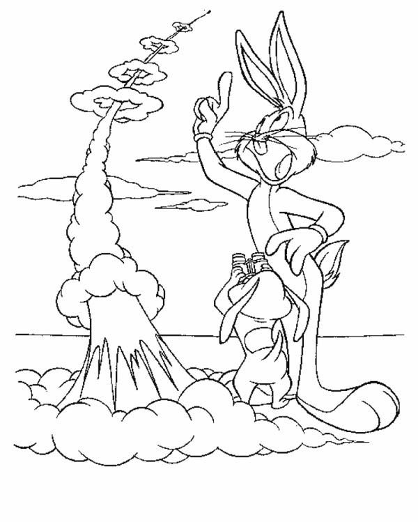 600x749 Bugs Bunny Say Goodbye To Yosemite Sam Coloring Page Coloring