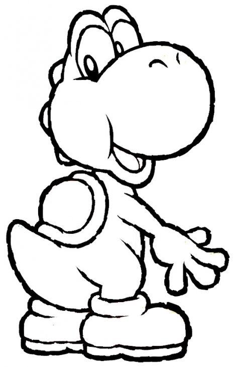 468x730 Yoshi Coloring Page Coloring Pages Yoshi, Cricut