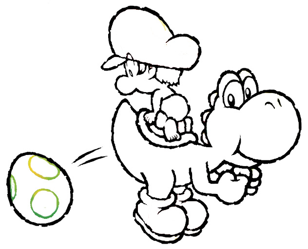 632x511 Yoshi Coloring Pages Kids Throughout Plans 7