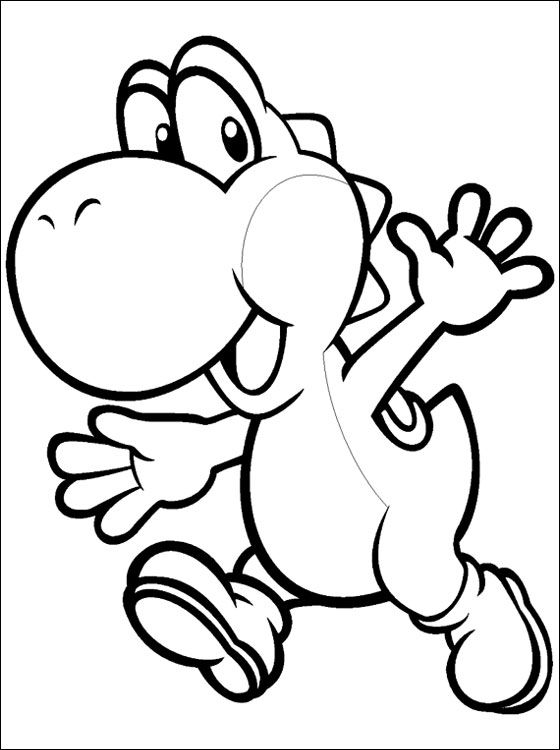 560x750 Yoshi Coloring Page Cake! Yoshi