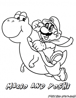 Free Printable Mario And Yoshi Coloring Pages 262x338 Free Printable Mario And Yoshi Coloring Pages
