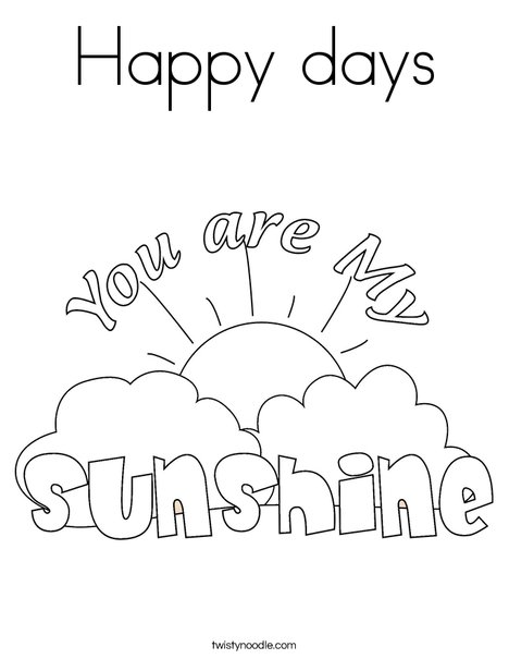 Happy Days Coloring Page 468x605 Happy Days Coloring Page
