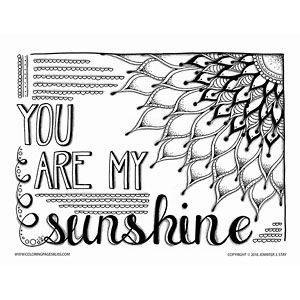 You Are My Sunshine Coloring Page Adult Coloring, Sunshine 300x300 You Are My Sunshine Coloring Page Adult Coloring, Sunshine