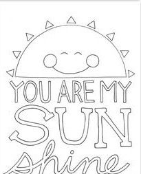 You Are My Sunshine Coloring Page at GetColorings.com | Free printable ...