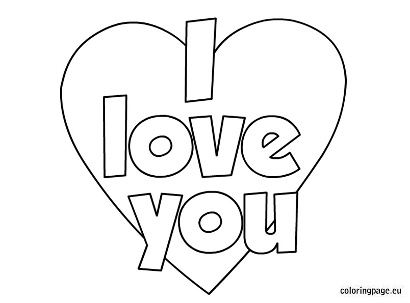 I Love You Heart Coloring Pages Valentines Day I Love You Coloring 804x595 I Love You Heart Coloring Pages Valentines Day I Love You Coloring